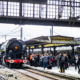 La locomotive à vapeur 141R840 en gare de Paris Austerlitz le 21 octobre 2017