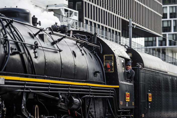 Locomotive à vapeur 141R840 à Paris Austerlitz le 21 octobre 2017 (photo Nicolas Laverroux)