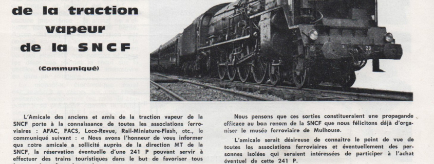Loco revue, décembre 1969 : locomotive vapeur 241 P