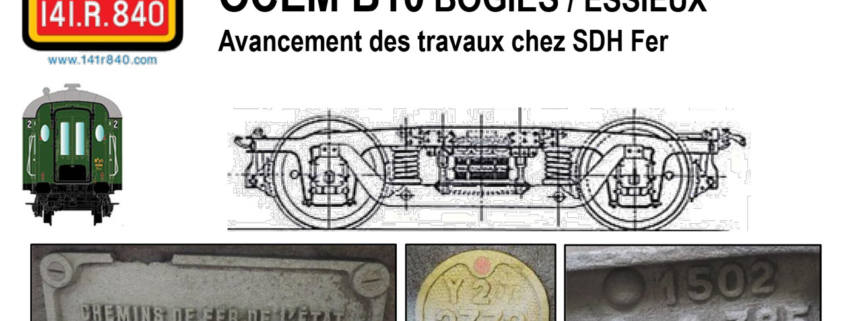 Changement de bogies de la voiture B10 OCEM - AAATV/CVL